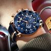 POEDAGAR Top Military Man Wristwatch Waterproof Luminous Date Fashion Chronograph Leather Sports Men's Quartz Watches