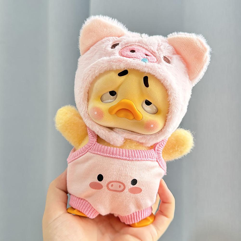 Kleine gelbe Entenpuppenkleidung für nervige Enten, verärgerte Entenplüschserie, Babykleidungszubehör