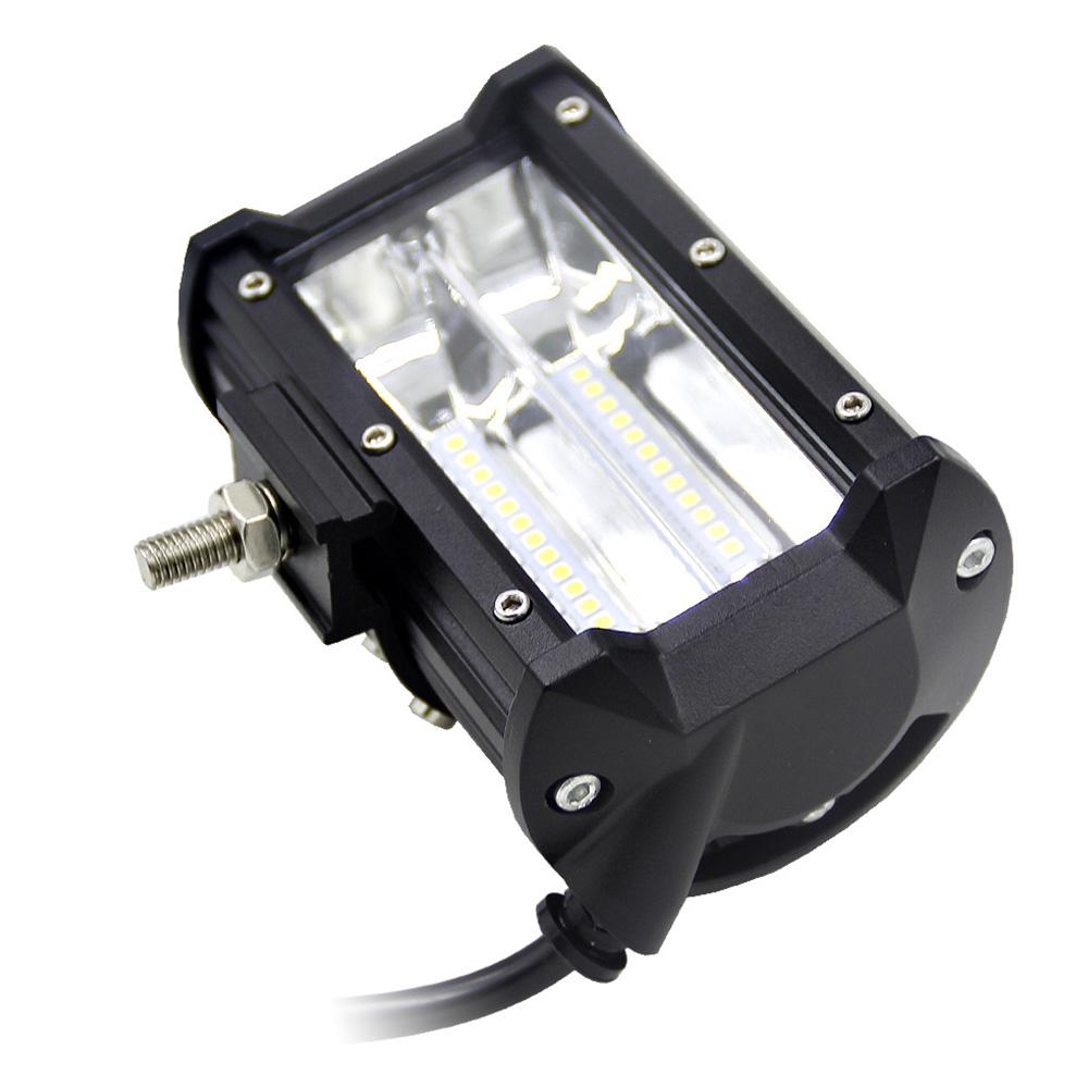 Portable 72W 2-Row LED Bar Flood Work Light for Off-road SUVs Boats ...