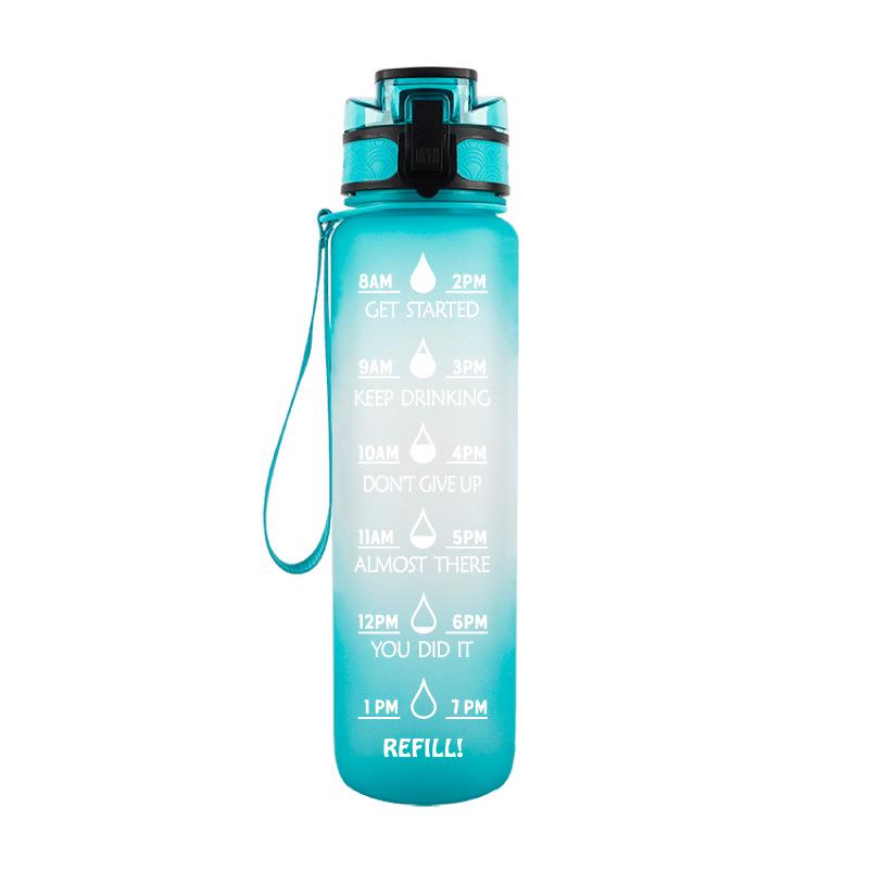 1000ml Large Capacity Tritan Sports Water Bottle with Handle for Fruit Tea