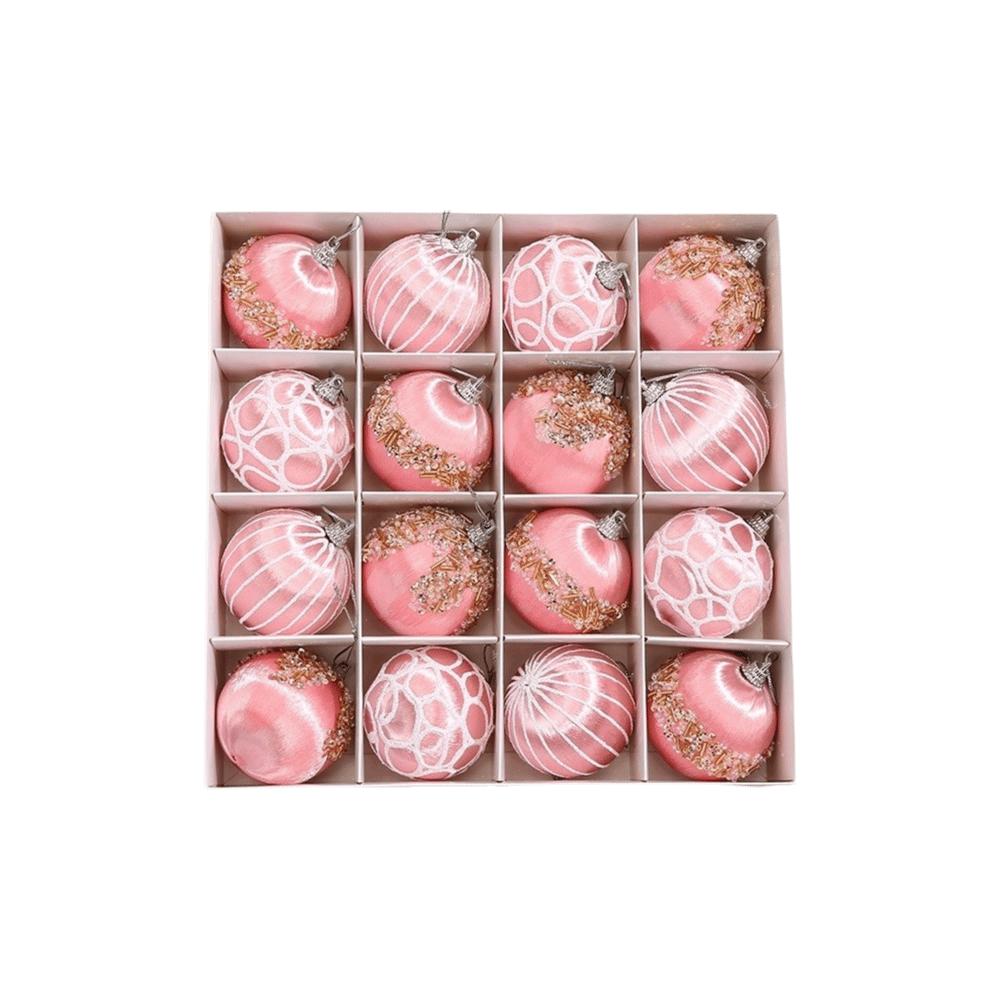 16Pcs/set 16 Pcs Christmas Tree Ornaments 6 CM Hanging Ornaments  Home Decor