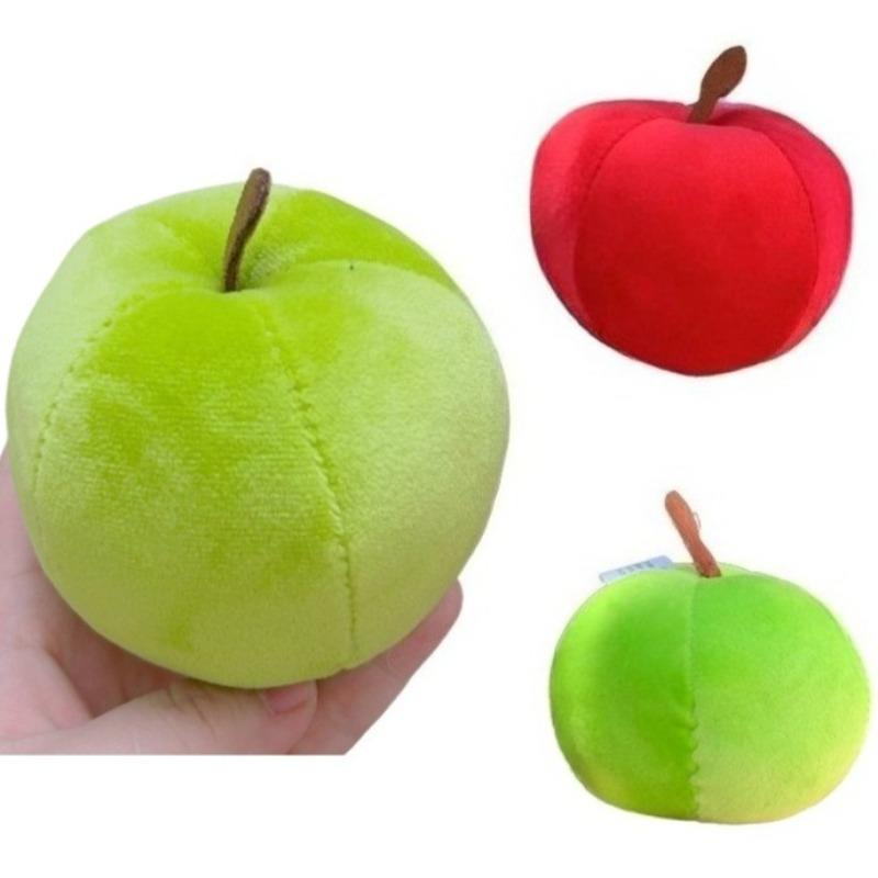 Fashnics Unisex Green/Red 1~6Pcs Apple Plushies Fidget Fruit Plush Toy Soft Stuffed Plushie Doll Education Toy Room Decoration Ornaments