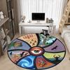 1pc Wheel Print Chair Carpet for Office, , Non-slip carpet, Very suitable for offices, farmhouses,Outdoor carpet yy251120052