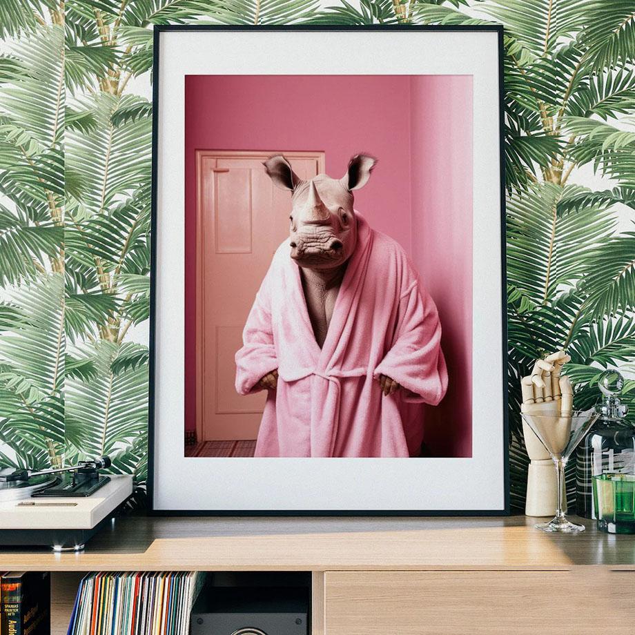 Funny Bathroom Humor Rhino Crocodile Leopard Owl Kangaroo Elephant Dog Wall Home Decor Toilet Poster Art Print Canvas Painting