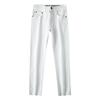 Light Luxury Men'S Elastic Jeans Men'S Black Anti Fading White Three Proof Fabric Small Straight Leg Pants