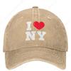 I Love New York Cappellino da Baseball Lavato da Turista I Heart Ny Cappellino Trucker Casual da Papà Estivo Unisex per Esterno Palestra Cappellini da Baseball Protettivi dal Sole