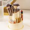 Grid Design Brush Organizer Multifunctional Dustproof Cosmetic Holder 360 Degree Rotatable Makeup Brush Lipstick Storage Box
