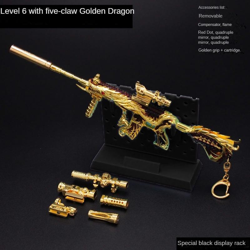 

Оружие мира M416 с пятью когтями, версия кожи золотого дракона, звезда веры, лобстер, повелитель, ослепительная фиолетовая мелодия, модель пистолета, модель игрового пистолета