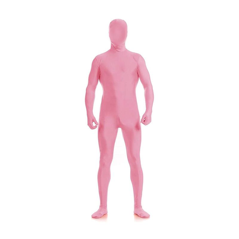 Fluorescent Color Zentai Invisible Jumpsuit Cosplay Costume Bodysuits Halloween Skin Tight Suit Stretch Disappearing Jumpsuit