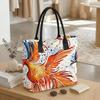  Watercolor Phoenix Print Tote Bag Large Shoulder Bag for Daily Use