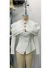 European & American Light Luxury Slim Fit Suit Jacket with Metal Buckle