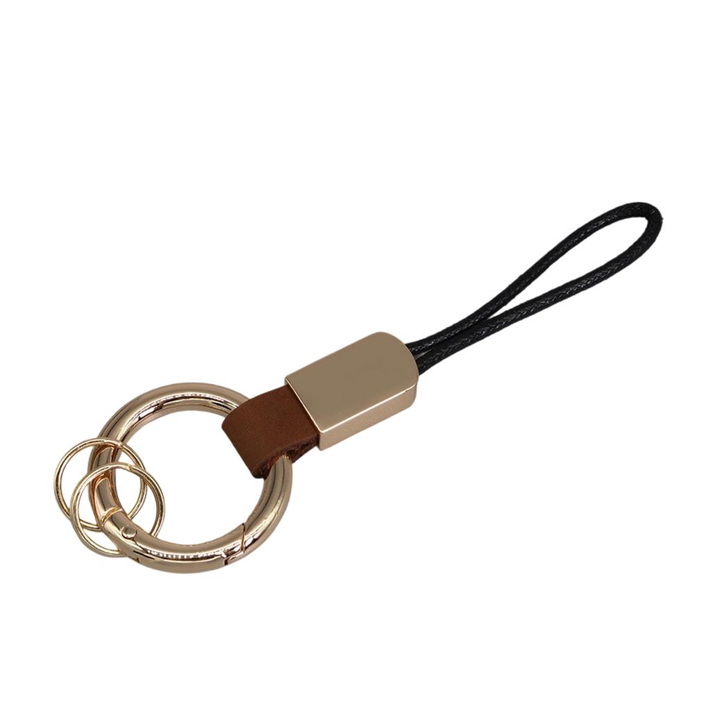 Simulated Leather Keychain With Finger Ring And Adjustable Wrist Strap Trendy Key Holder For Car Keys Organization