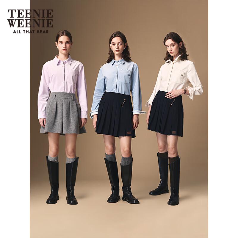Teenie Weenie Women's Letter Print Collared Shirt