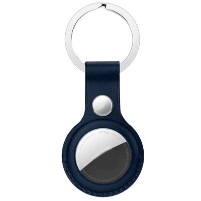 Leather Case Locator Tracker Anti-lost Keychain Soft Protective Cover Compatible For Airtag (double