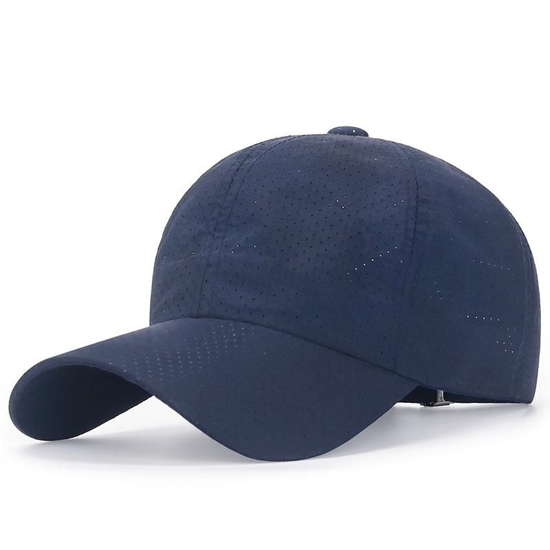 Wholesale Men Women Summer Baseball Cap Quick Drying Hats Unisex Breathable Sport Pure Color Snapback Hat Bone Baseball Hat