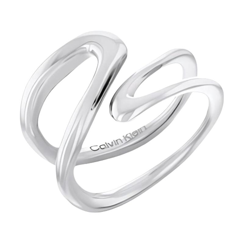 Calvin Klein Original design stainless steel ring women s steel 20855519 35000751-Steel color D коричневый