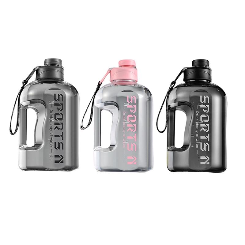 1.7/2.7L içme suyu şişesi Bpa ücretsiz plastik su bardağı taşınabilir yeniden kullanılabilir Flip Top spor su şişeleri açık kamp için