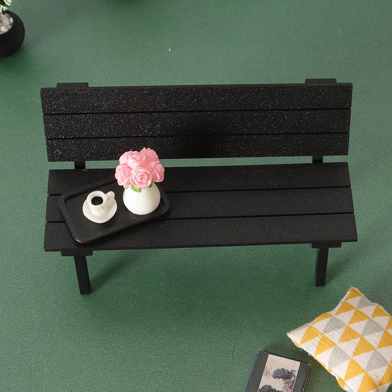 1 sztuka Domek dla lalek Miniatura Symulacja Ławka Kreatywny Model Krzesła Akcesoria Scena Domowa Rekwizyty do Ekspozycji Rękodzieło