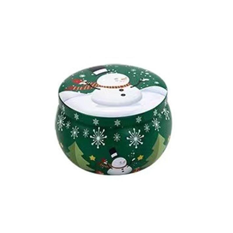 Weihnachts-Runde Eisen-Geschenkboxen Stabile Konstruktion Perfekt für Weihnachtsgeschenke Aufbewahrung von Süßigkeiten Kleinen Geschenken