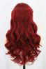 Topcosplay Meerjungfrauenprinzessin Cosplay Rotes Lockiges Halloween Theater Kostenlos Schulnetz Inklusive Perücke, Perücke, Haare, Perücke, Kostüm, Kostüm, Größe, Festival, (Wein
