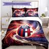Ensemble de literie 3 pièces imprimé Bologna FC Housse de couette respirante avec taies d'oreiller Linge de lit décoratif pour chambre à coucher Maison