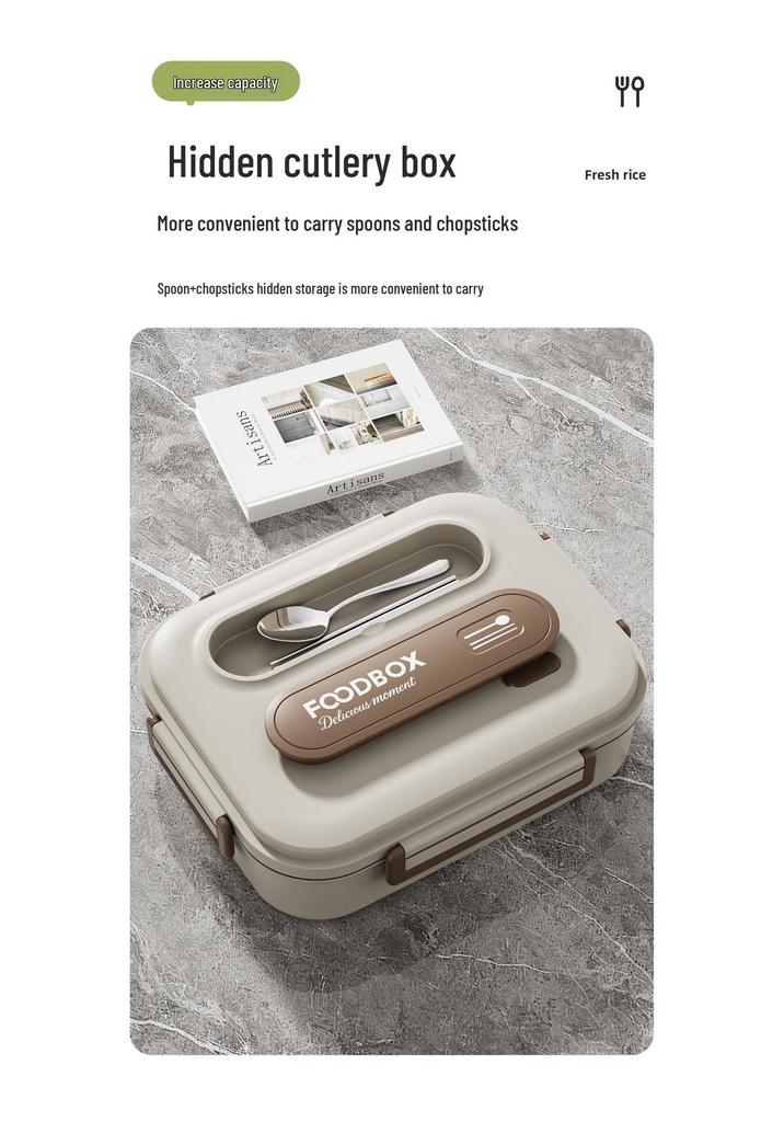 Large Capacity Stainless Steel Bento Lunch Box with Insulated Bag for Students & Office Workers