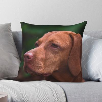 My Hungarian Vizsla Square Pillowcase Polyester Linen Velvet Pattern Zip Decorative Car Cushion Cover 18"