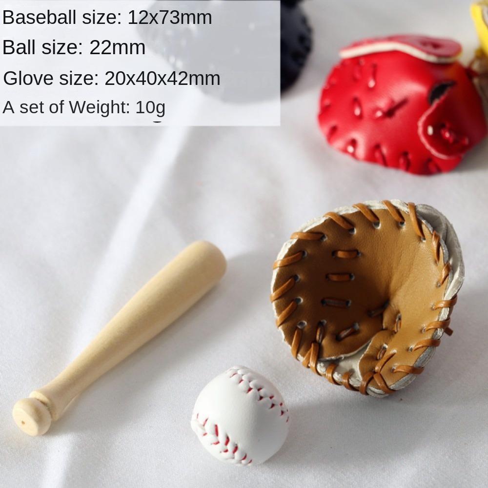 Multicolor Miniature Softball Set 1/6 1/12 Cake Topper NEW Doll Baseball Kits  Doll House