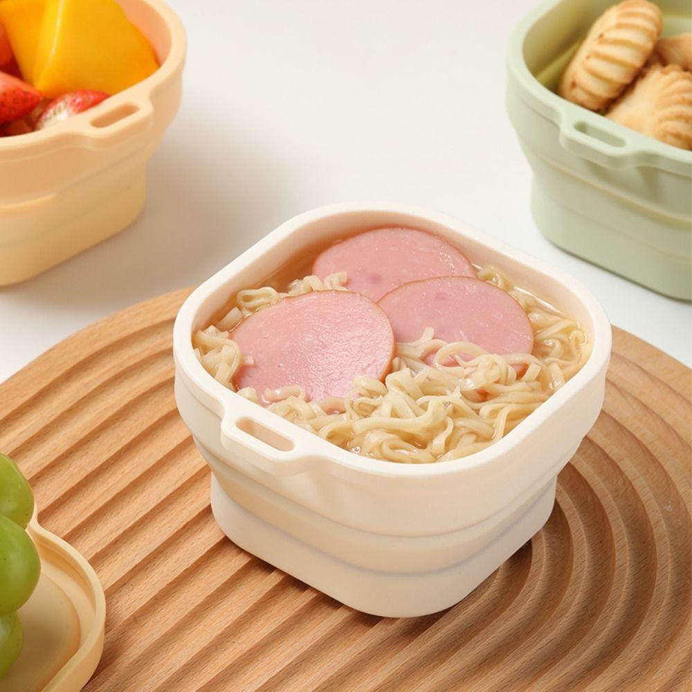 Silicone Camping Bowls Portable Food Storage Container Large Capacity Foldable Lunch Box  Travel