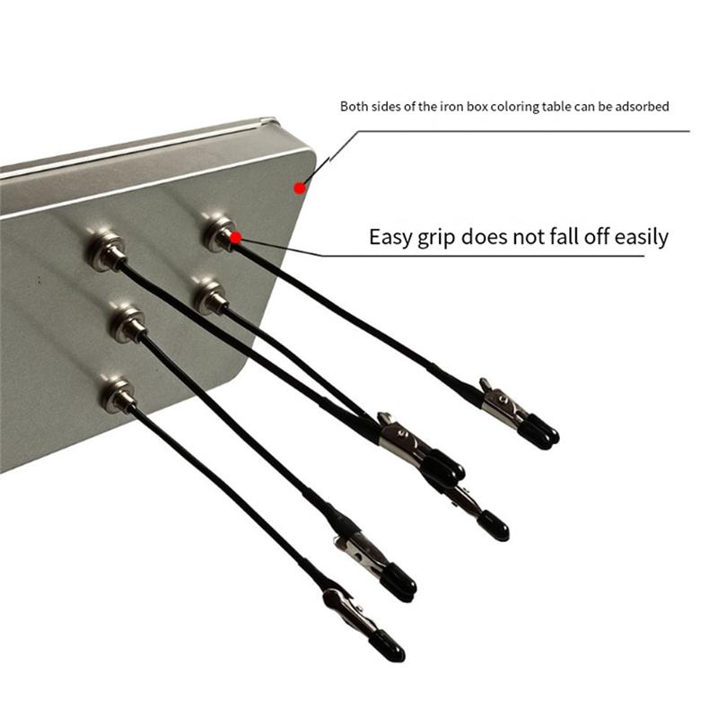 A84X-12Pcs Model Painting Stand Base Holder Magnetic Bendable Alligator Clip Sticks Set Modeling Tools For Airbrush