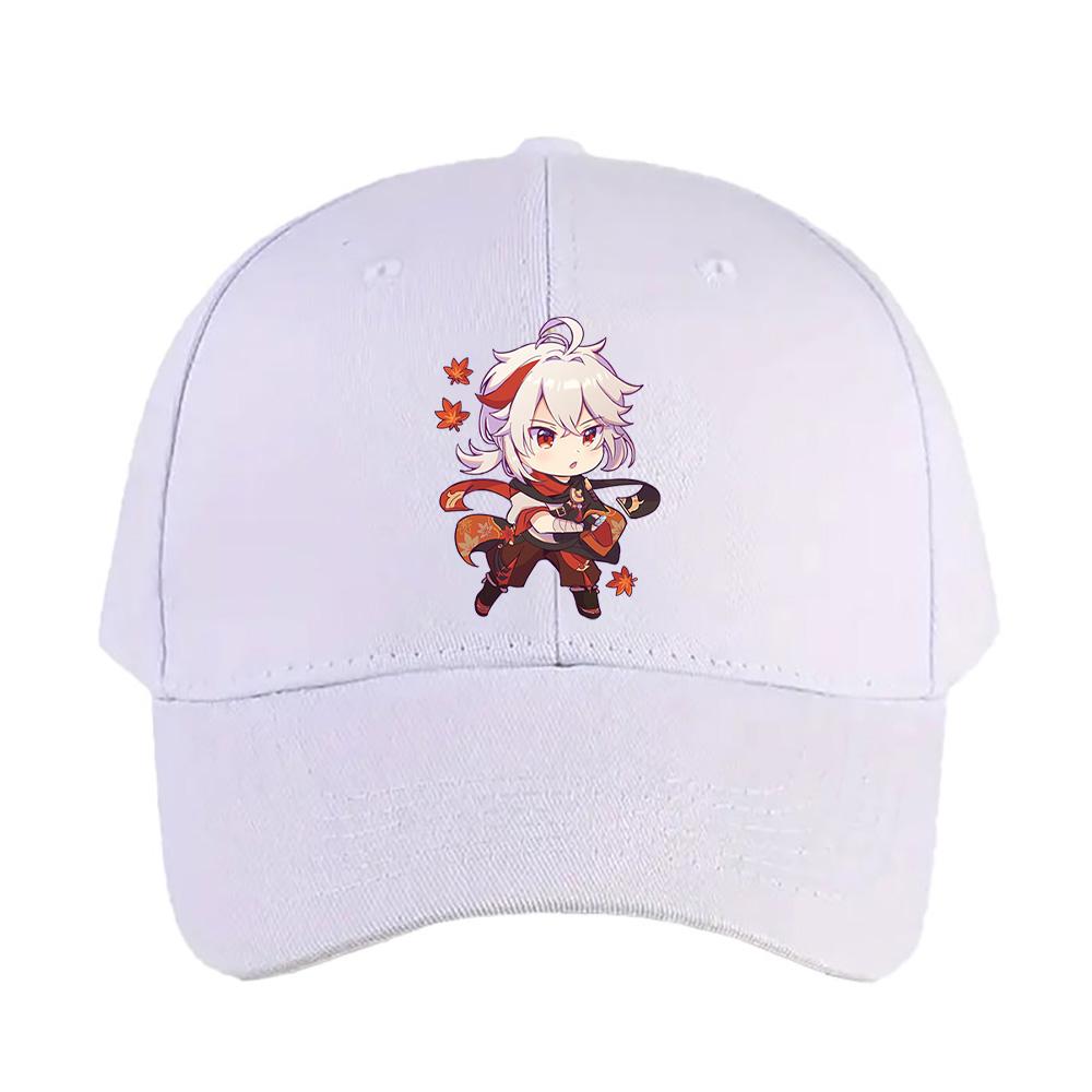 Genshin Impact Kazuha Chibi Cap Summer Woman Man Adult Casual Fashion Casual Adjustable Fishing Hat Sun Hat