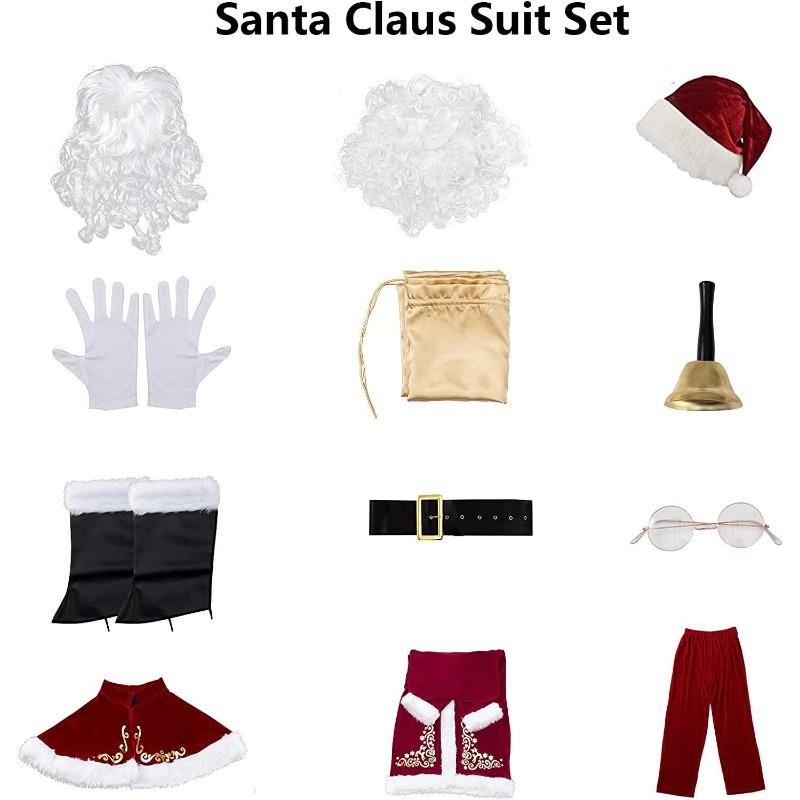 Santa Claus Costume Deluxe Edition, Christmas Ball Couple Performance Costume
