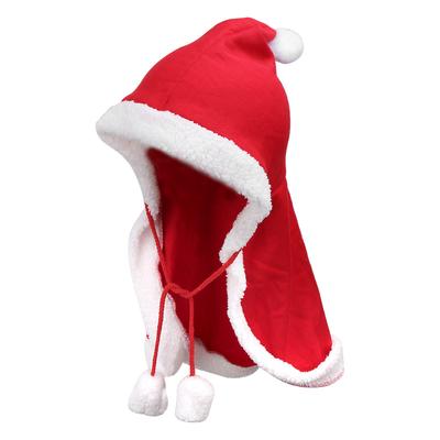 Niedliche Haustier Weihnachts Kleidung Umhang Roter Hut Festival Schal Kostüm Zubehör für Katzen Hunde(M)