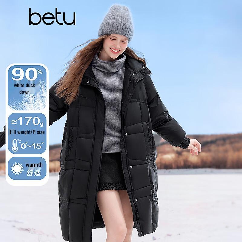 

Betu Women s Mid-Length Loose Fit Down Jacket S