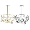 Fruit basket with banana holder, tree hook, banana holder and open wire fruit