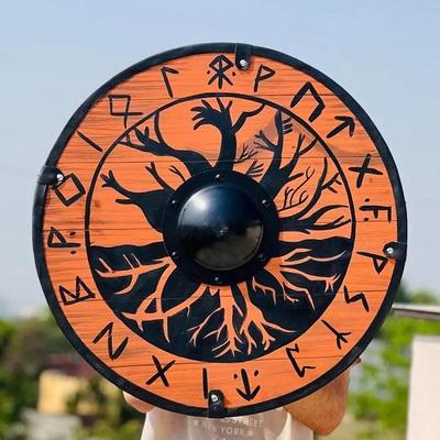 Tree Wooden Viking Shield  Medieval Warrior Shield for Cosplay  Decor Inspired  Shield  Nordic Gear for True Vikings