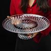 Huihuang Round Glass Fruit Plate with Base