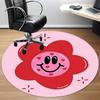 1pc Flower Heart Office Round Area Rug,  Mat Suitable For Office, Under Office Chairs Bedroom Living Room Home Decor, Room Deco