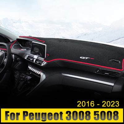 Für Peugeot 3008 5008 GT Hybrid 2016 2017 2018 2019 2020 2024 2024 2024 Auto-Armaturenbrett-Sonnenschutzabdeckung Rutschfeste Matte Zubehör