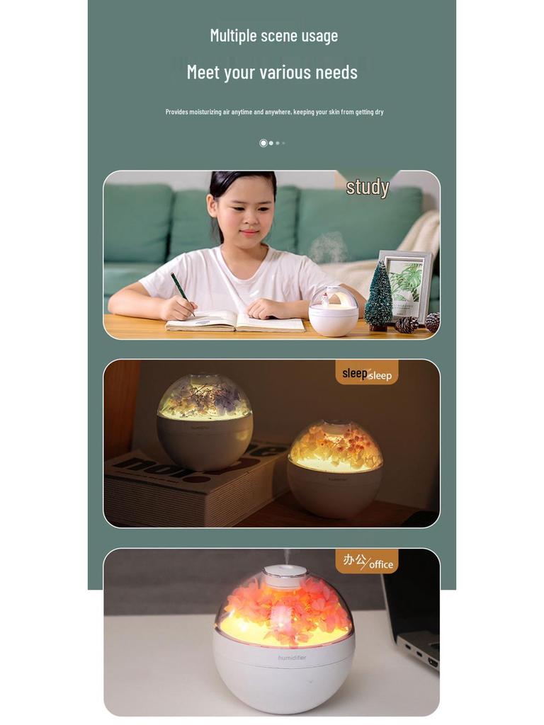 Cichy nawilżacz biurkowy USB do sypialni - Duża mgiełka i nawilżające nawilżenie