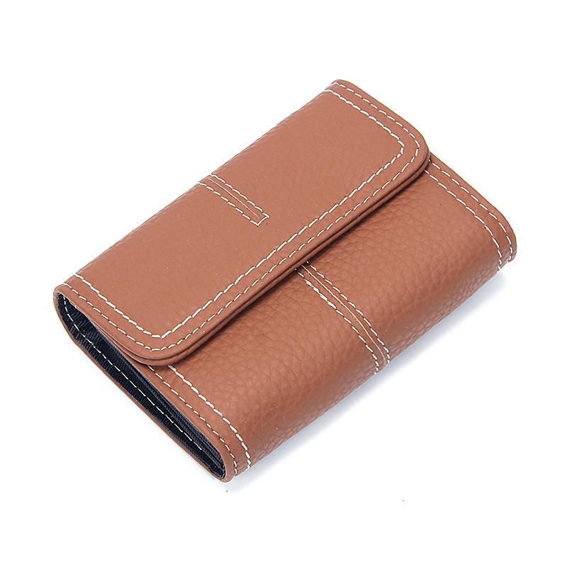 Korean-Style Cowhide Accordion Wallet: Multifunctional with Large Capacity and Multiple Card Slots