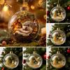 3D Wildlife Animal Christmas Ornaments Clear Plastic Xmas Ball Ornament Christmas Tree Hanging Baubles For Home Xmas Party Decor