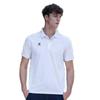 Kelme Men's Basic Golf Polo Shirt, Short Sleeve, Solid Color, Moisture-Wicking, Quick-Drying, Casual (White, Size L)