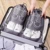 Shoes Storage Organizer Bags Non-woven Travel Portable Closet Bag Waterproof Pocket Clothing Shoes Tranparent Storage