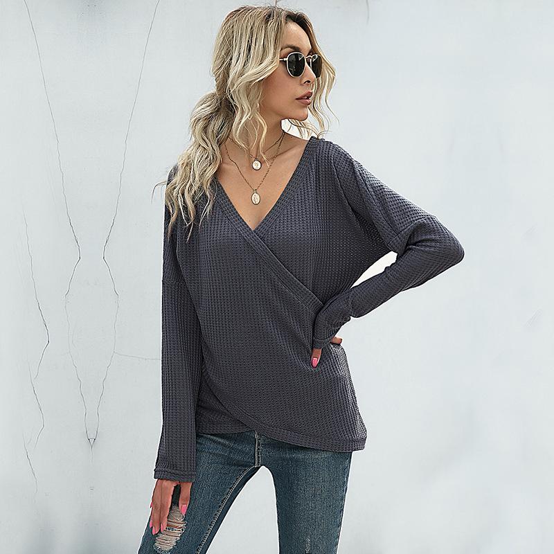 Women's V-Neck Knitwear, Long Sleeve
