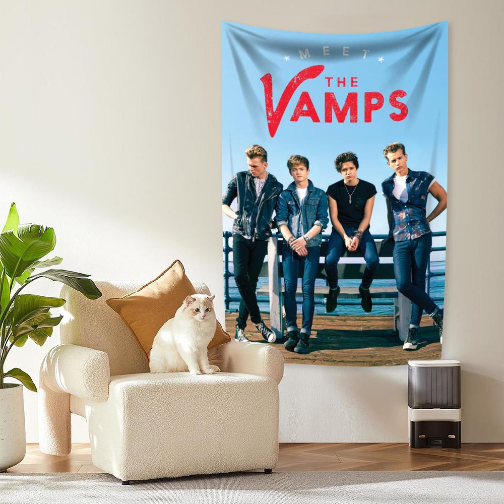 British Rock Band Tapestry Vamp Wall Hanging Background Cloth Bedroom Or Home Decor Concert Decoration Holiday Gift