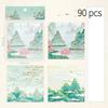 90 ark Retro Kinesisk Stil Notatblokk Vintage Landskap Scrapbooking Notatblokk Nydelig Klistrelapp Scrapbooking Materiale