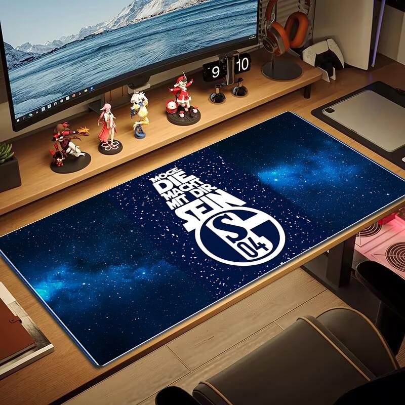 Schalke 04 Mouse Pad Large Gaming Table Cushion Non-slip Laptop Tablet Big Mousepad XXL Mat Mini PC Playmat With Lock edge_xia