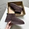 2027 Luxus-Look Damen Ultra-Mini Knöchel Schneestiefel Echtes Leder Dicksohlige Futter Warm Rutschfest Winter Booties
