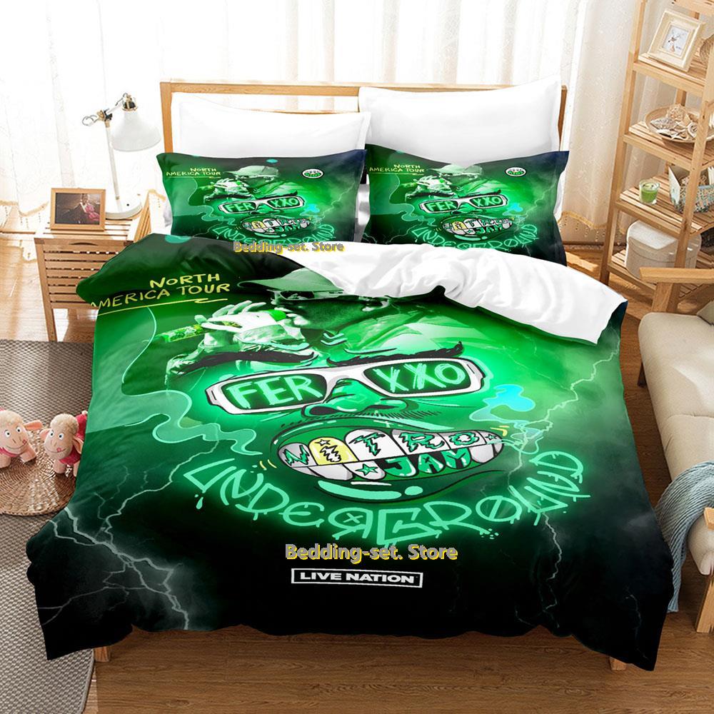 Ferxxoo Feid Bedding Collection Single Twin Full Queen King Size Bed Collection Adult Kid Bedroom Duvetcover Collections 3D Print Anime Bed Shee